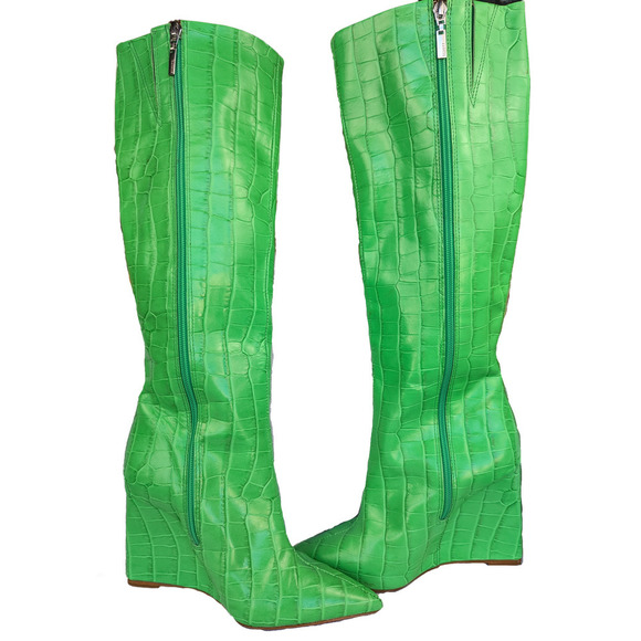 Schutz Asya Up Wedge Knee High Boots - Picture 3 of 7